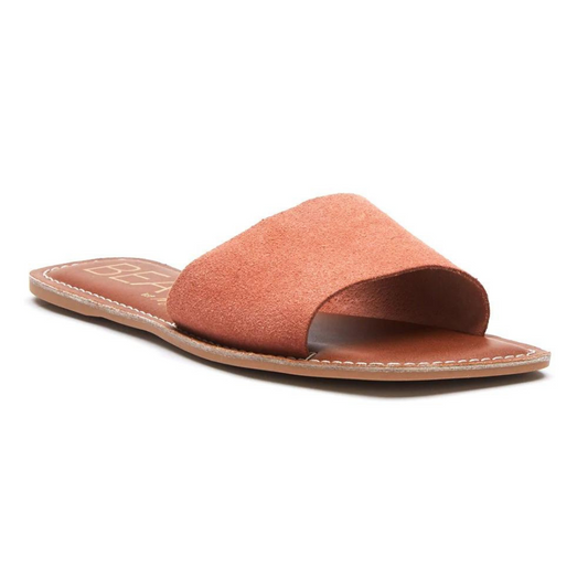 Classic One-Band Squared Toe Clay Slide Sandal