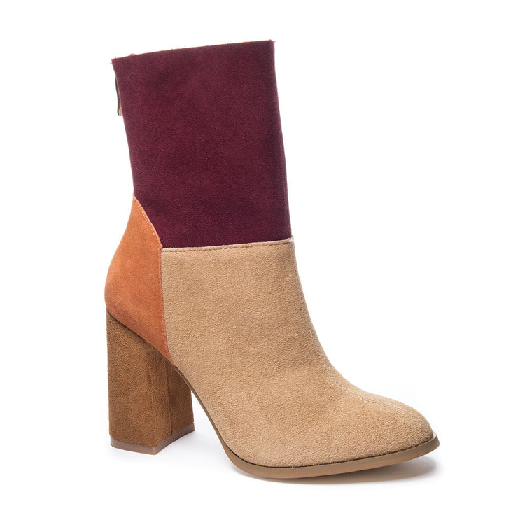 Classic Heeled Patch Work Bootie