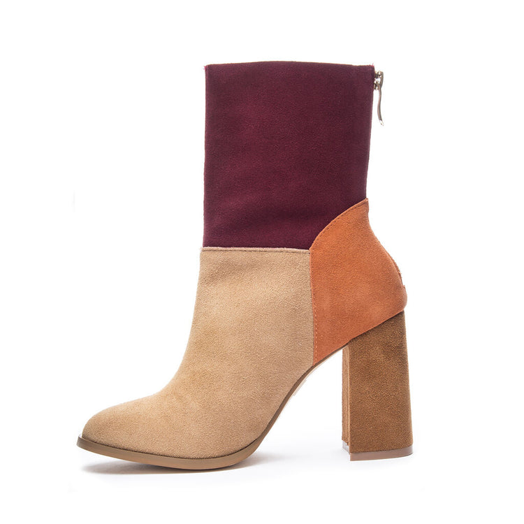 Classic Heeled Patch Work Bootie