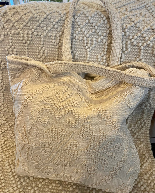 Burnt Out Carpet Chenille Tote