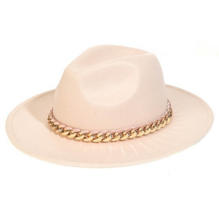 Chain Link Trim Fedora Hat