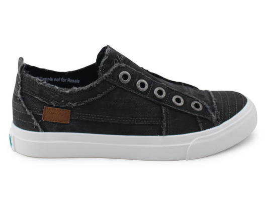 Blowfish Malibu Play Black Smoke Slip On Canvas Sneaker