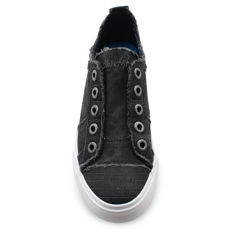 Blowfish Malibu Play Black Smoke Slip On Canvas Sneaker