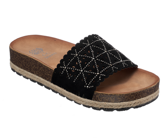 Cathie Black Diamond Bling Sandal