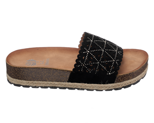 Cathie Black Diamond Bling Sandal