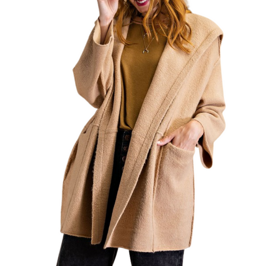 Hooded Oversized Cardigan Sweater Jacket