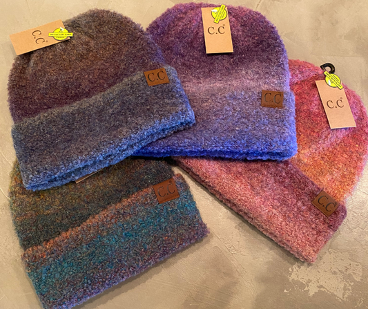 C.C. Varied Color Ombre Knitted Beanie Hat