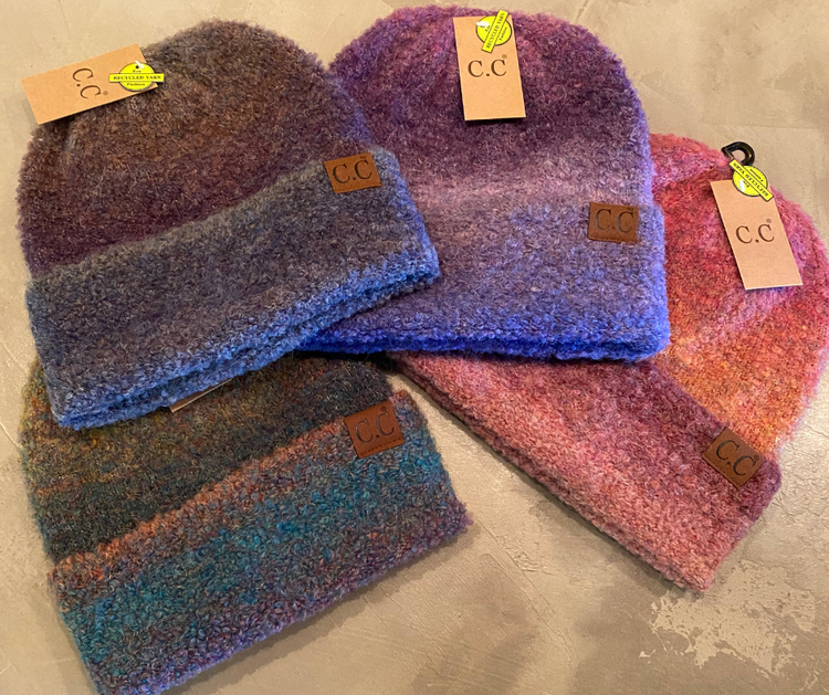 C.C. Varied Color Ombre Knitted Beanie Hat