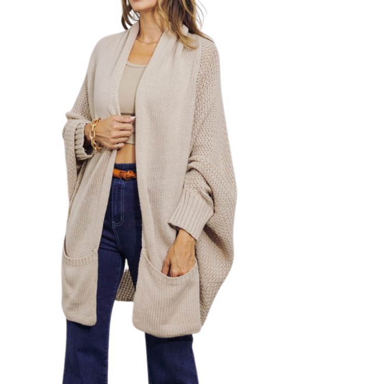 Dolman Slouchy Knit Cardigan