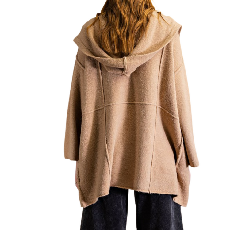 Hooded Oversized Cardigan Sweater Jacket