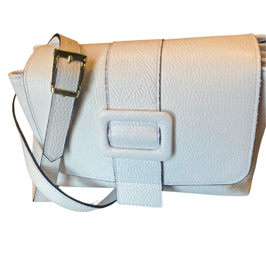 Italian Leather Purse with Front Buckle Detail