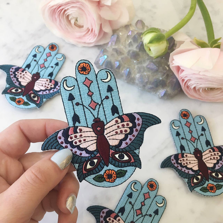 Hamsa Butterfly Patch