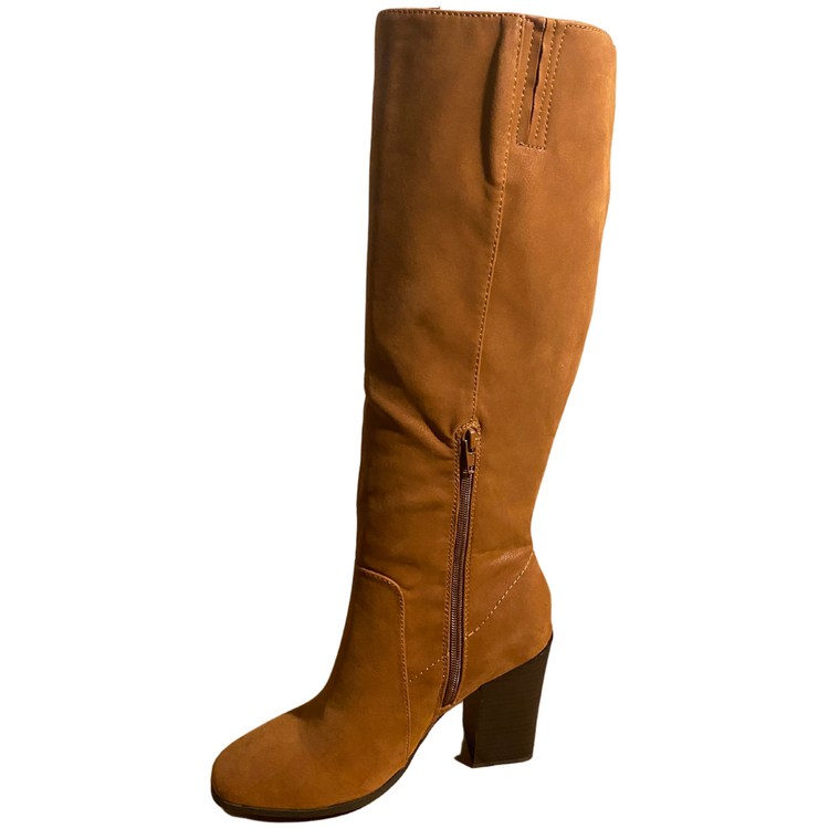 Tall Block Heel Classic Riding Boot