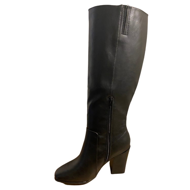 Tall Block Heel Classic Riding Boot