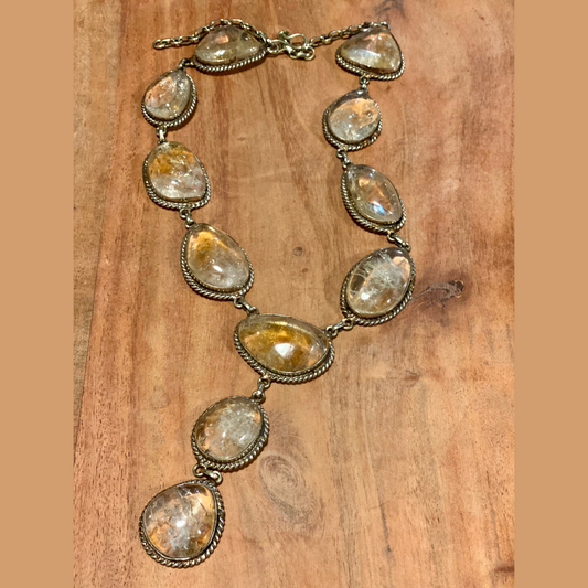 Rutilated Quartz Handmade Necklace from India