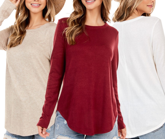 Ultra Soft Brushed Long Sleeve Top