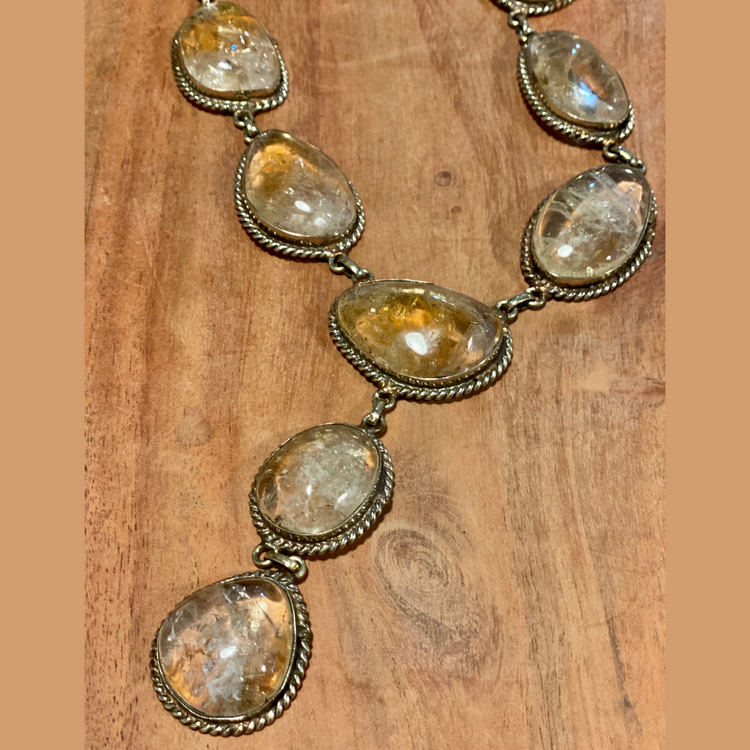 Rutilated Quartz Handmade Necklace from India