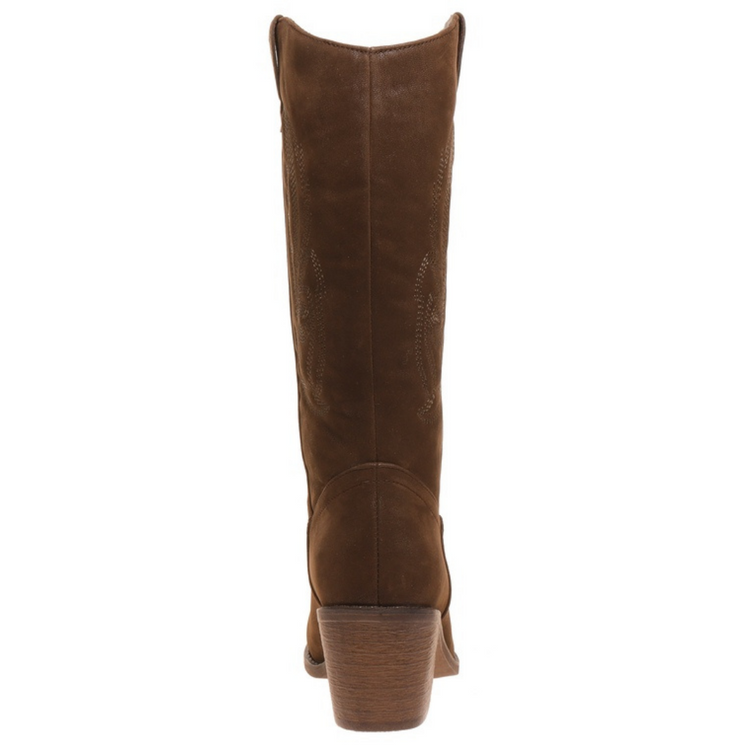 Vegan Suede Western Boot