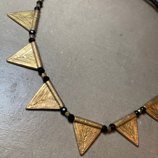 Brass Multi Triangle Choker Necklace from India