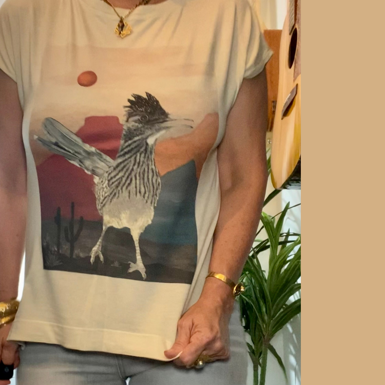 Road Runner in Desert Mountain Soft Tee Shirt