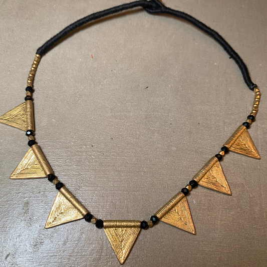 Brass Multi Triangle Choker Necklace from India