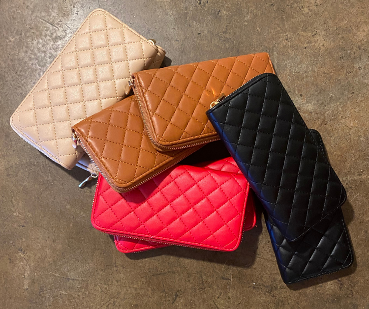 Vegan Leather Quilted Wallet