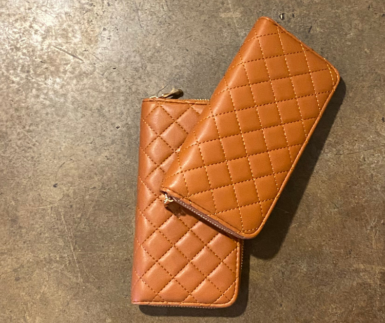 Vegan Leather Quilted Wallet