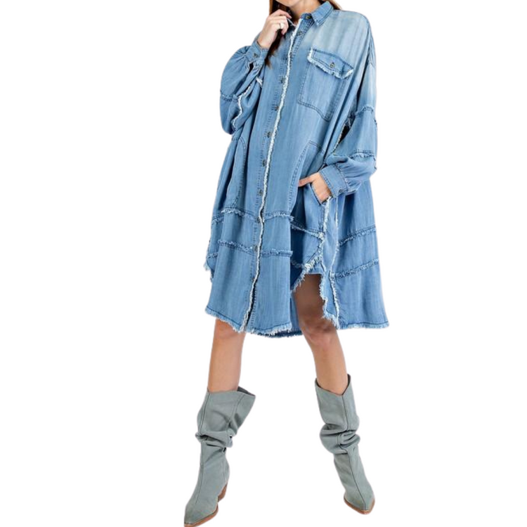 Denim Oversized Shirt Dress