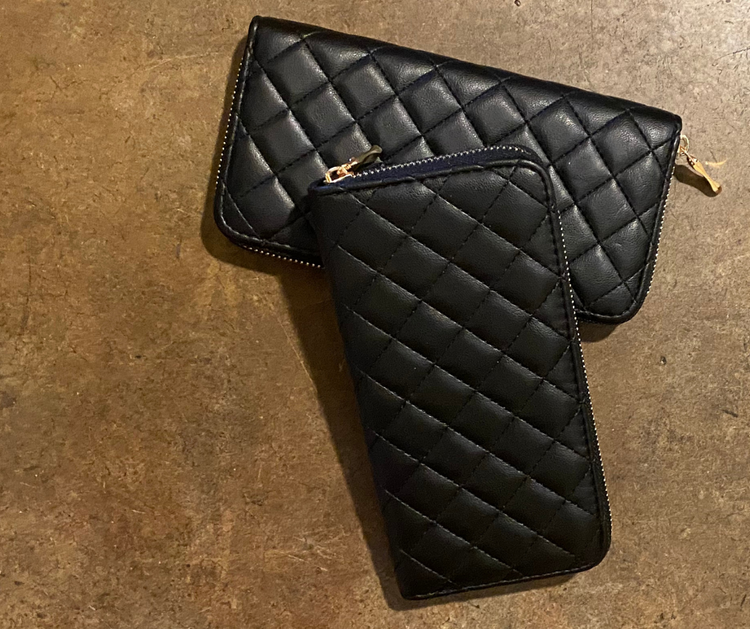 Vegan Leather Quilted Wallet