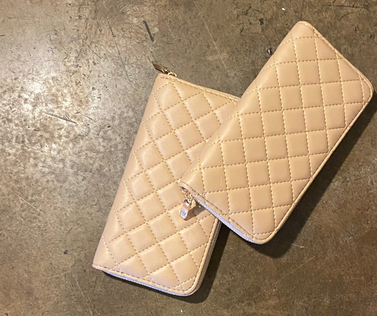 Vegan Leather Quilted Wallet