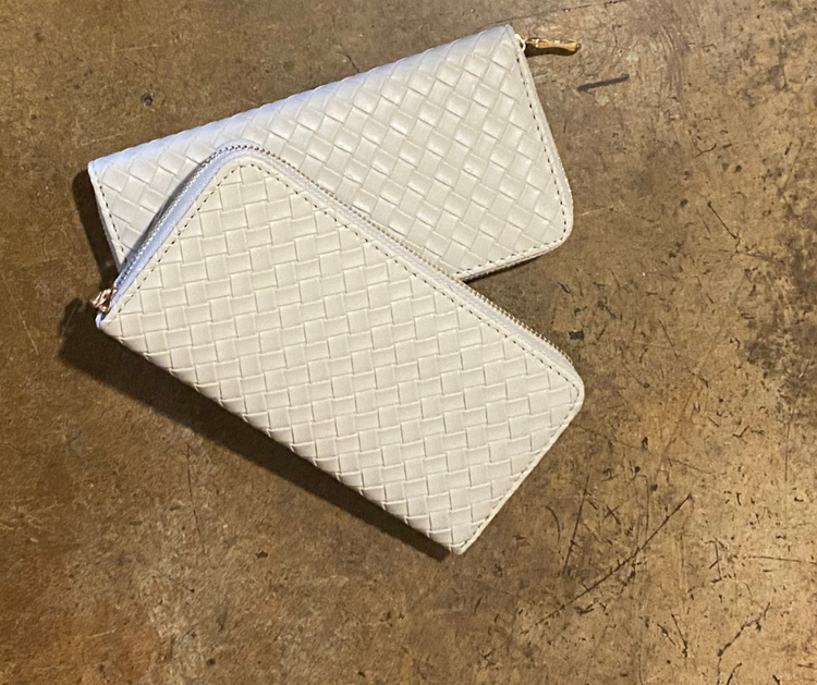 Vegan Leather Braided Weave Wallet