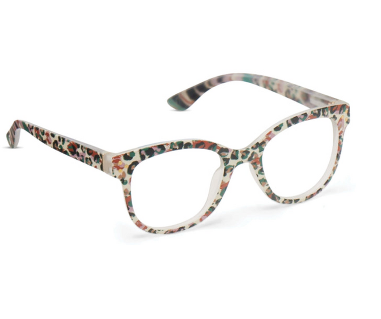 Peepers Readers Glasses Oasis Cream Leopard (Blue Light)