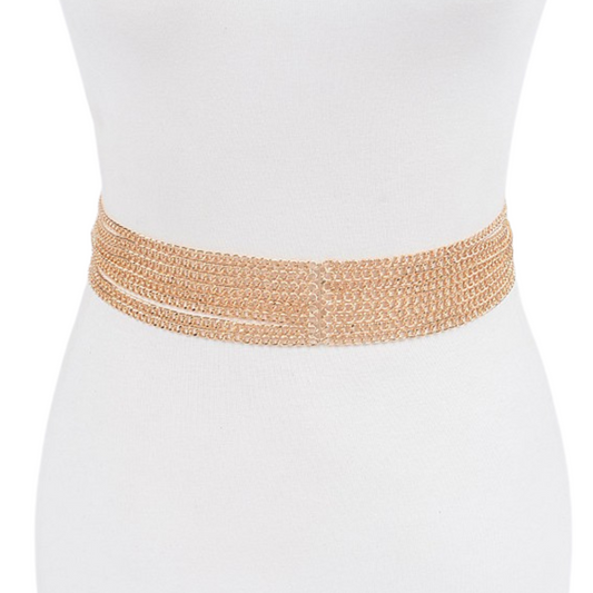 Gold Multi-Chain Belt