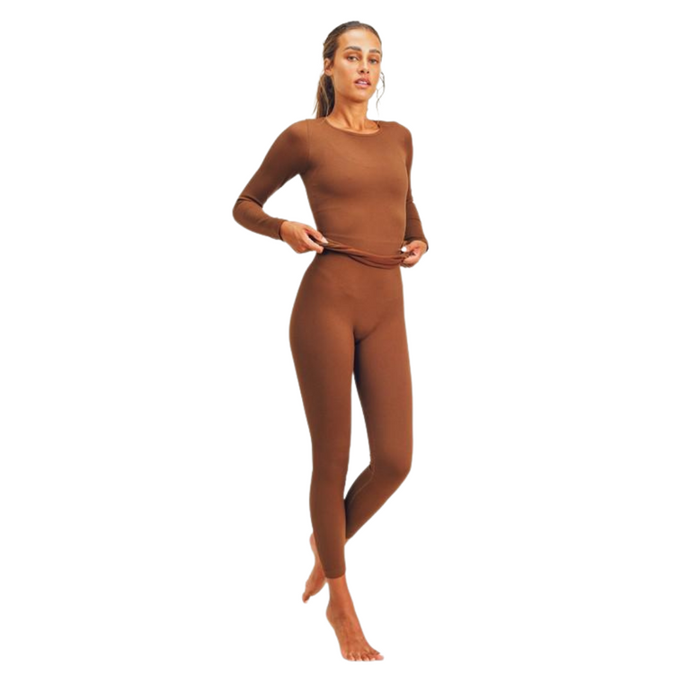 Ribbed Long Sleeve Top & Legging Set