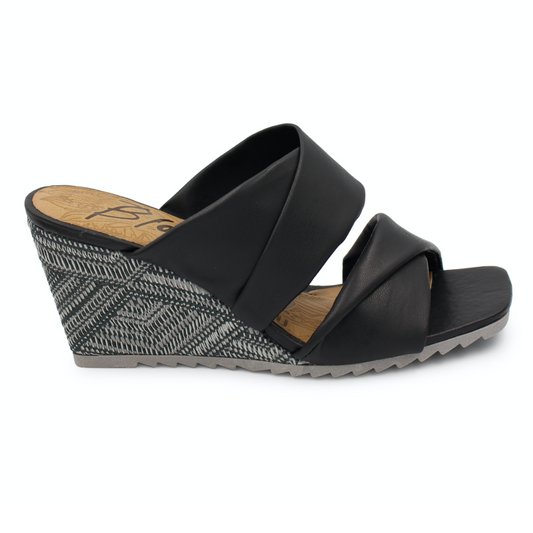 Blowfish Omari Black Wedge Sandal