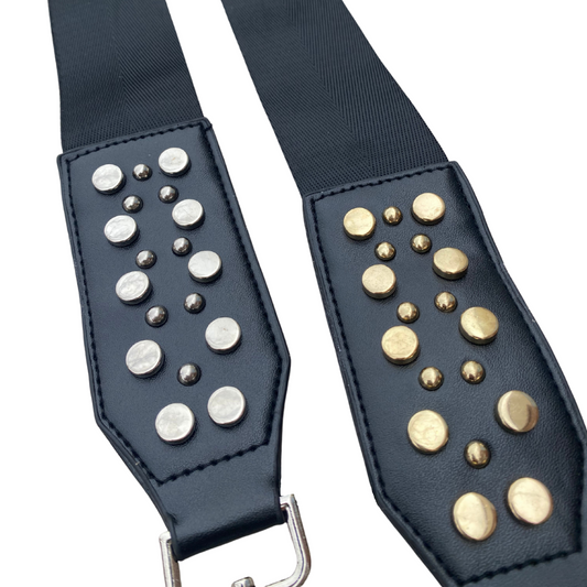 Studded Crossbody Guitar Bag Strap