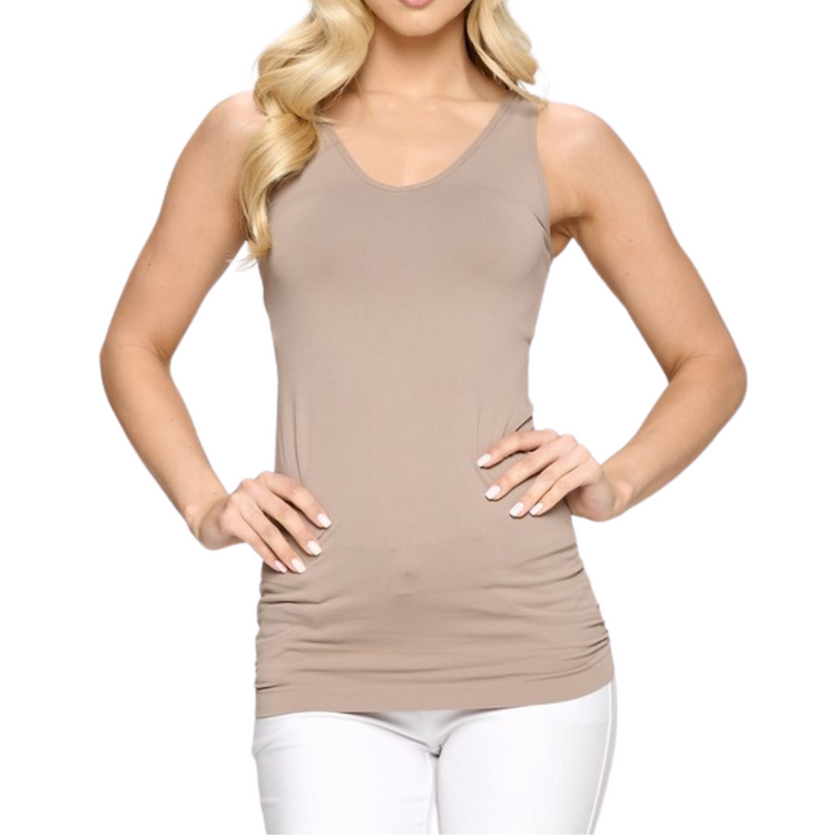 Reversible V or U Neckline Seamless Tank Various Colors