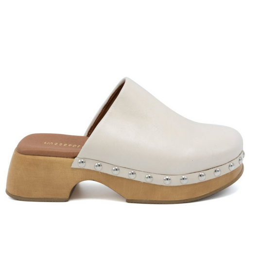 McRegy Ice Ivory Leather Clog