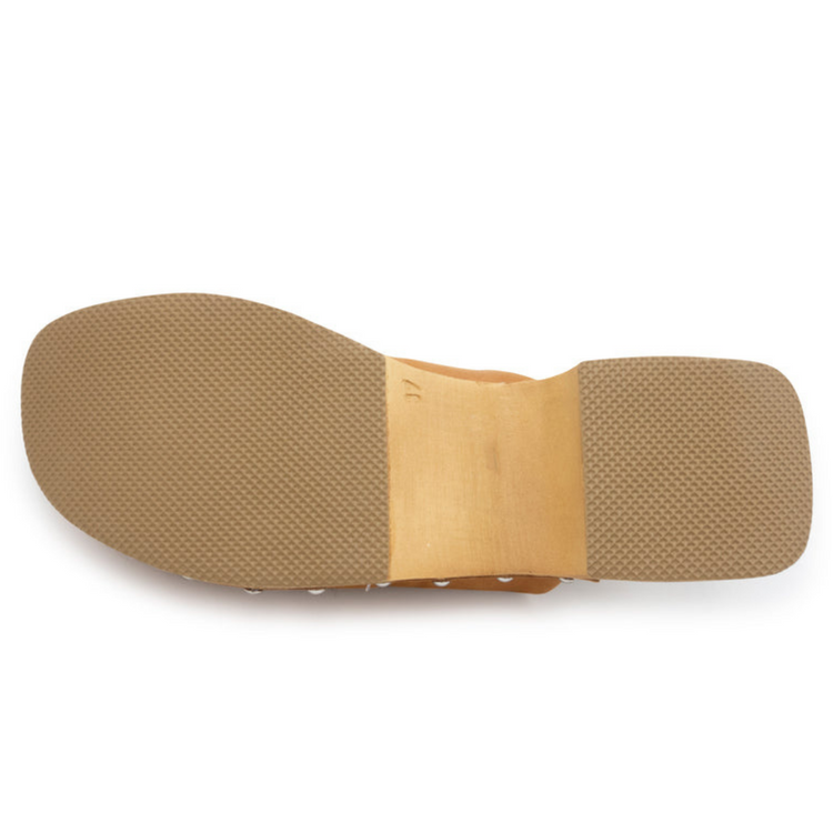 McRegy Cognac Brown Leather Clog