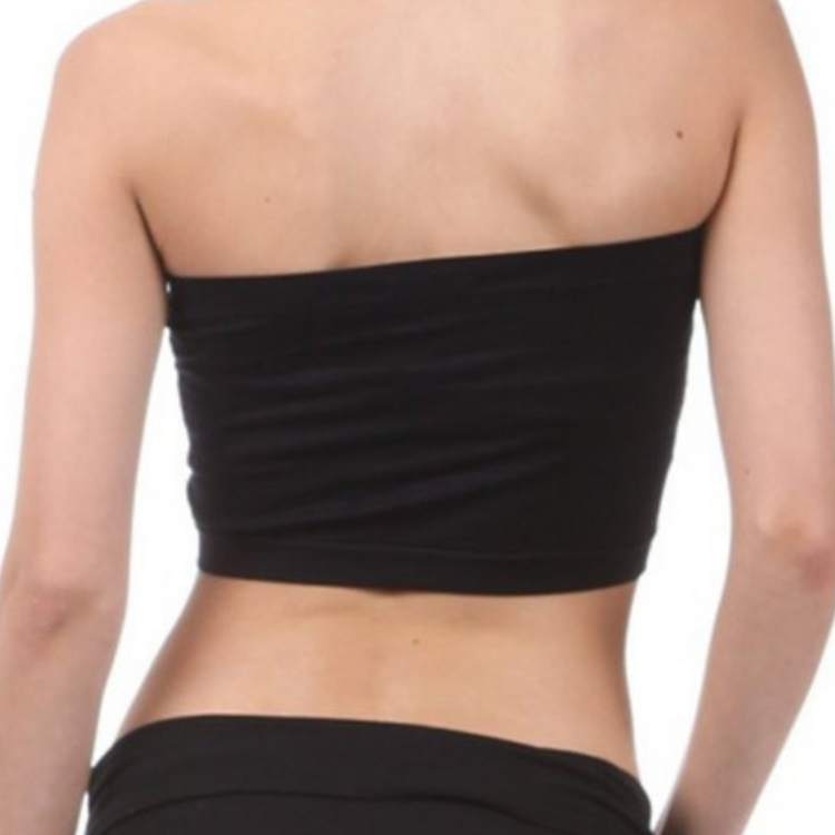 Black Brown or White Solid Basic Seamless Bandeau