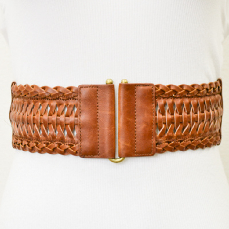 Black or Brown Thick Braided Belt