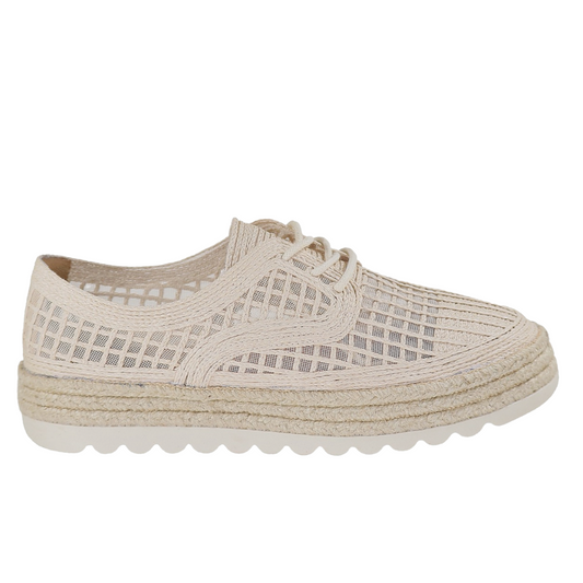 Elsie - Love Rio Crochet Natural Sneaker