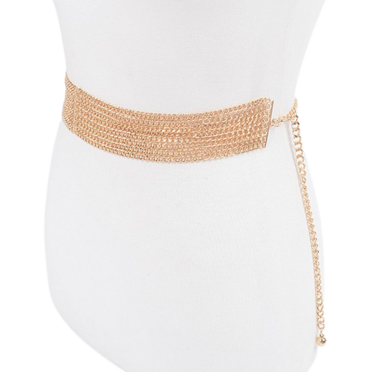 Gold Multi-Chain Belt