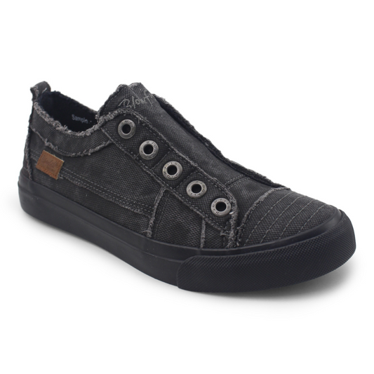 Blowfish Malibu Play Canvas Sneaker in Black Smoked Color