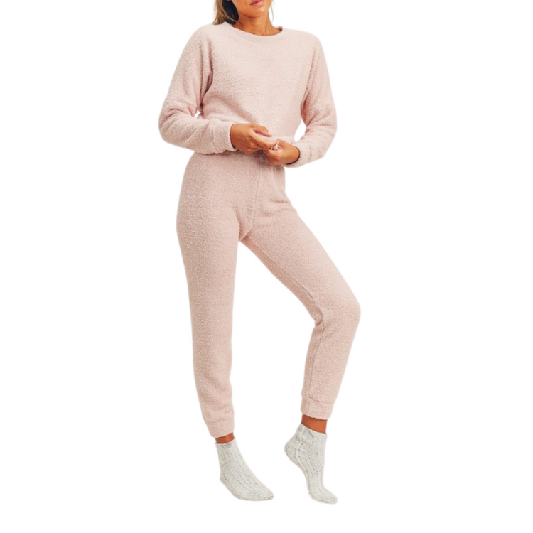 Cozy Teddy Top & Jogger Lounge Set