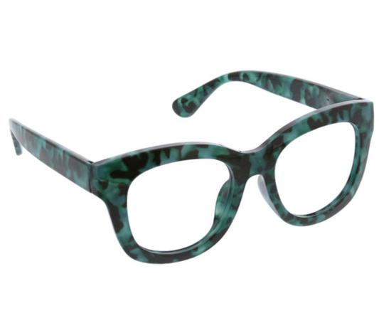 Peepers Readers Glasses Center Stage Focus Green Tortoise (Blue Light)