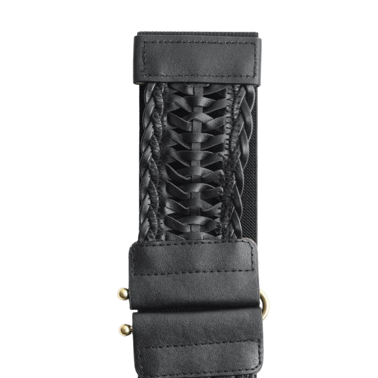 Black or Brown Thick Braided Belt