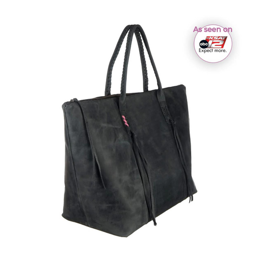 Pata High Quality Argentine Leather Weekender Bag Black