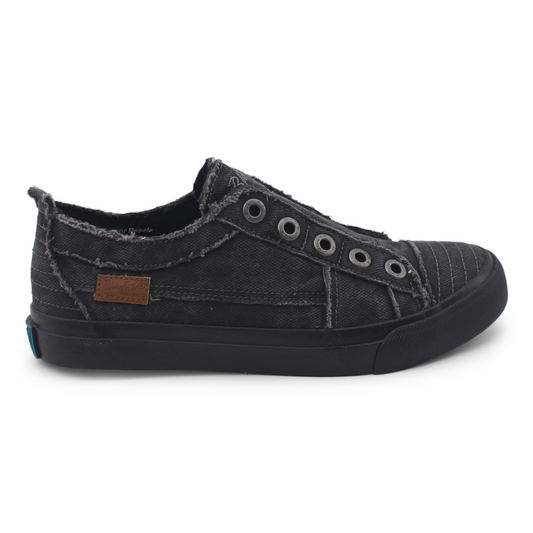 Blowfish Malibu Play Canvas Sneaker in Black Smoked Color