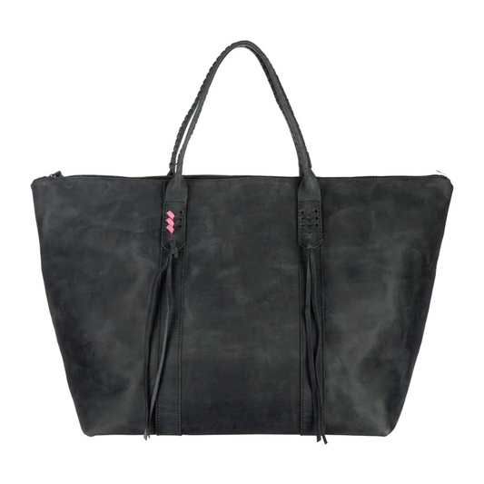 Pata High Quality Argentine Leather Weekender Bag Black